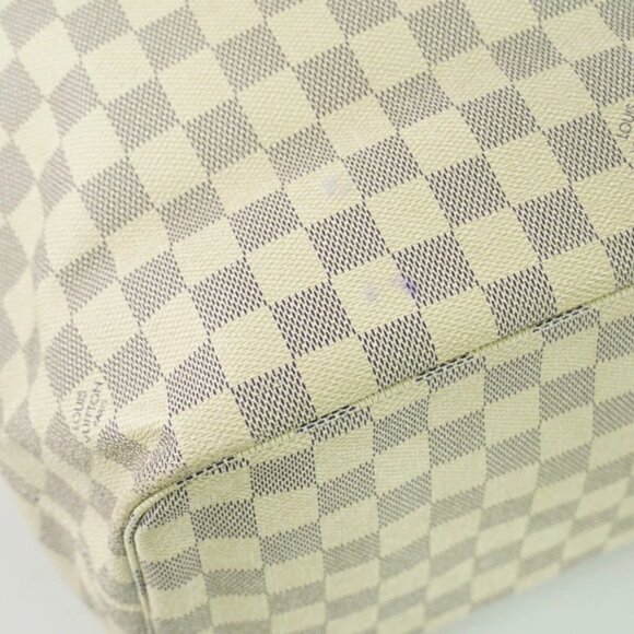 Louis Vuitton Neverfull MM N41361 Damier Azur Canvas Shoulder Tote Bag White - Picture 7 of 10